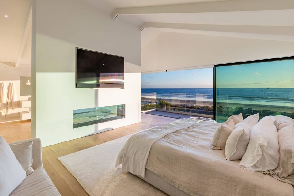 Bedroom in Malibu home with beach view!